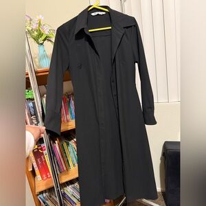 Zara Black Long Blazer Coat